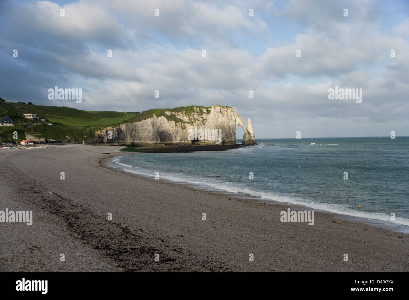 The beach and sea cliffs at Etretat in Normandy France Stock Photo - Alamy