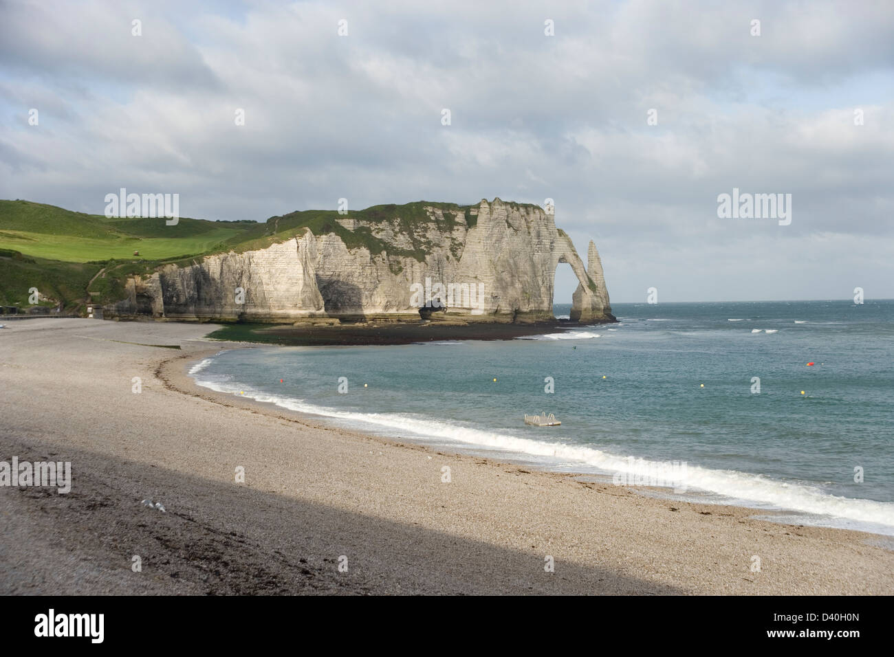 The beach and sea cliffs at Etretat in Normandy France Stock Photo - Alamy