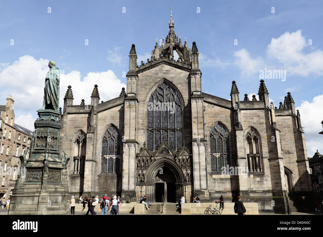St Giles Cathedral on West Parliament Square in Edinburgh city centre, Scotland, UK Stock Photo