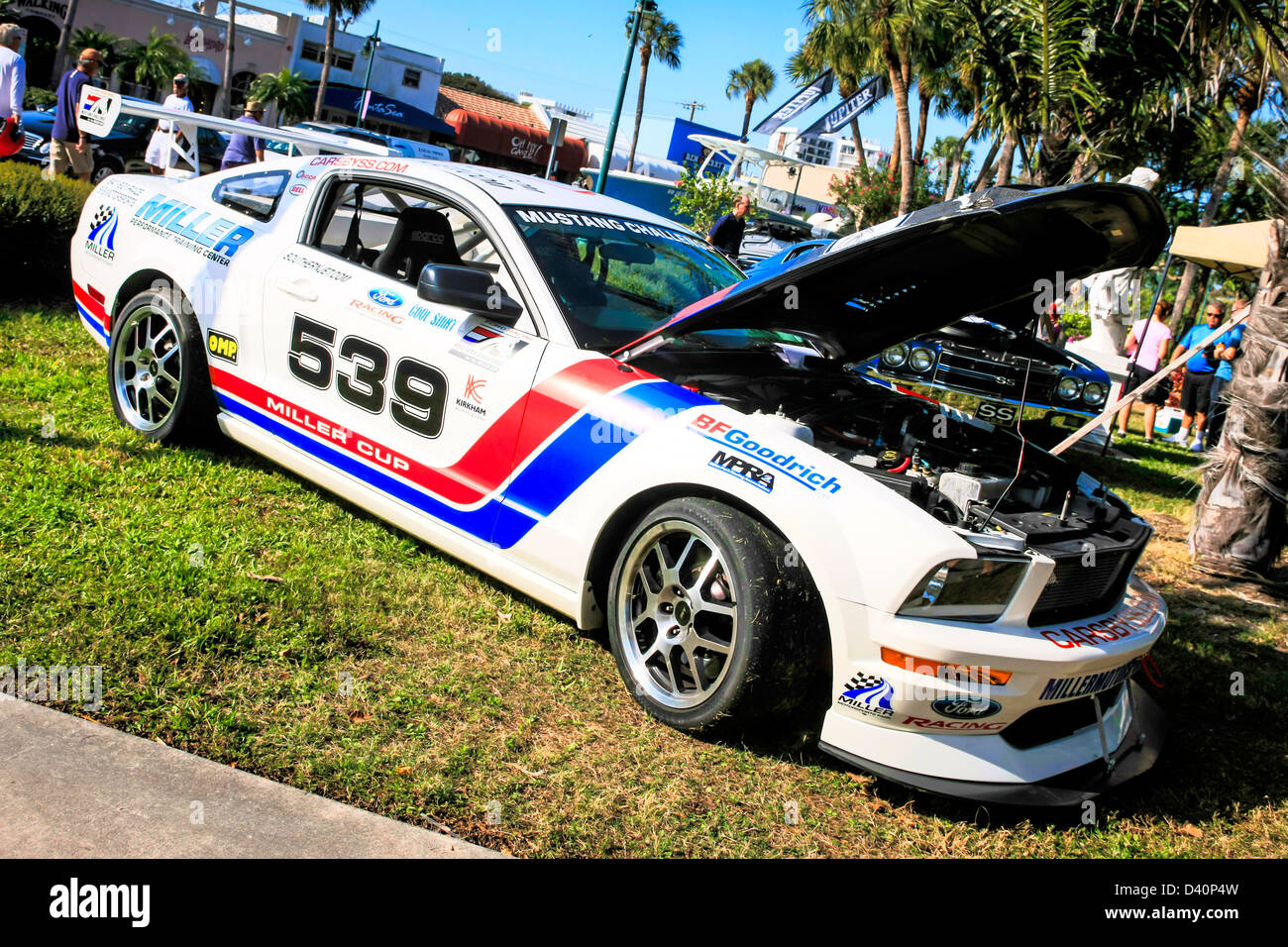 Ford Mustang Motorsport racing car at the Exotic car show in Sarasota