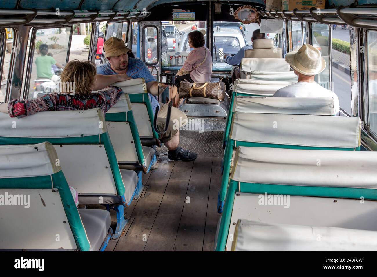 Passengers on the bus Stock Photo