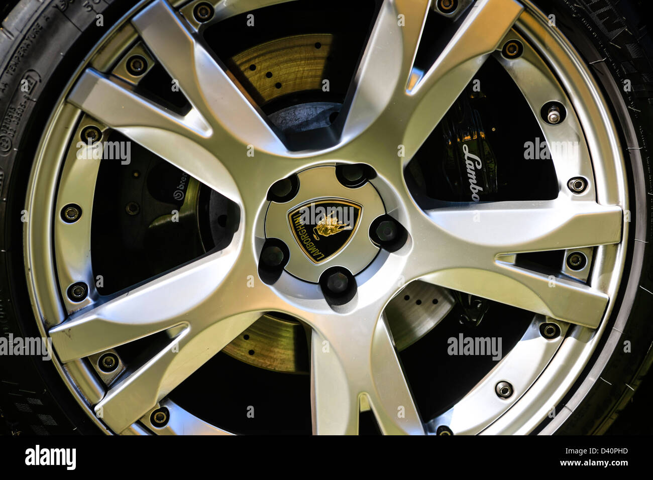 Superleggera alloy wheel at the Exotic car show in Sarasota