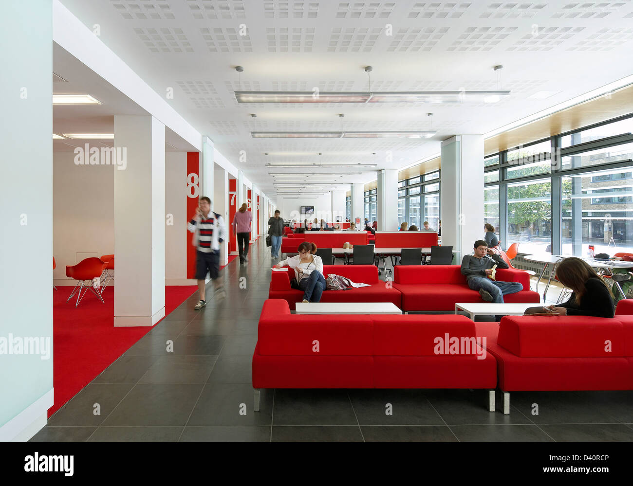 Postgraduate Statistics Centre And Learning Zone Building Lancaster University, Lancaster, United Kingdom. Architect: John McAsl Stock Photo