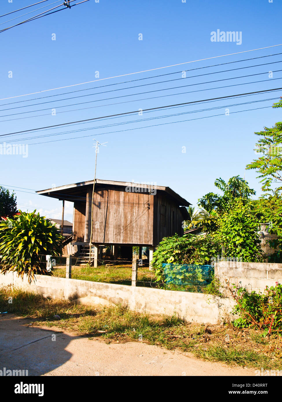 A Northern Thai house in Mae Suay, Chiang Rai, Thailand Stock Photo