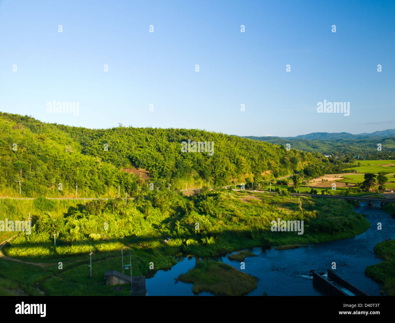 moutain view nearby Mae Suay reservoir, Chiang rai, Thailand Stock Photo