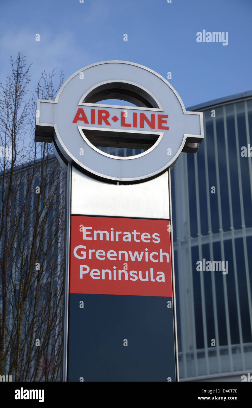 The Emirates AirLine cable car station at Greenwich Peninusla in