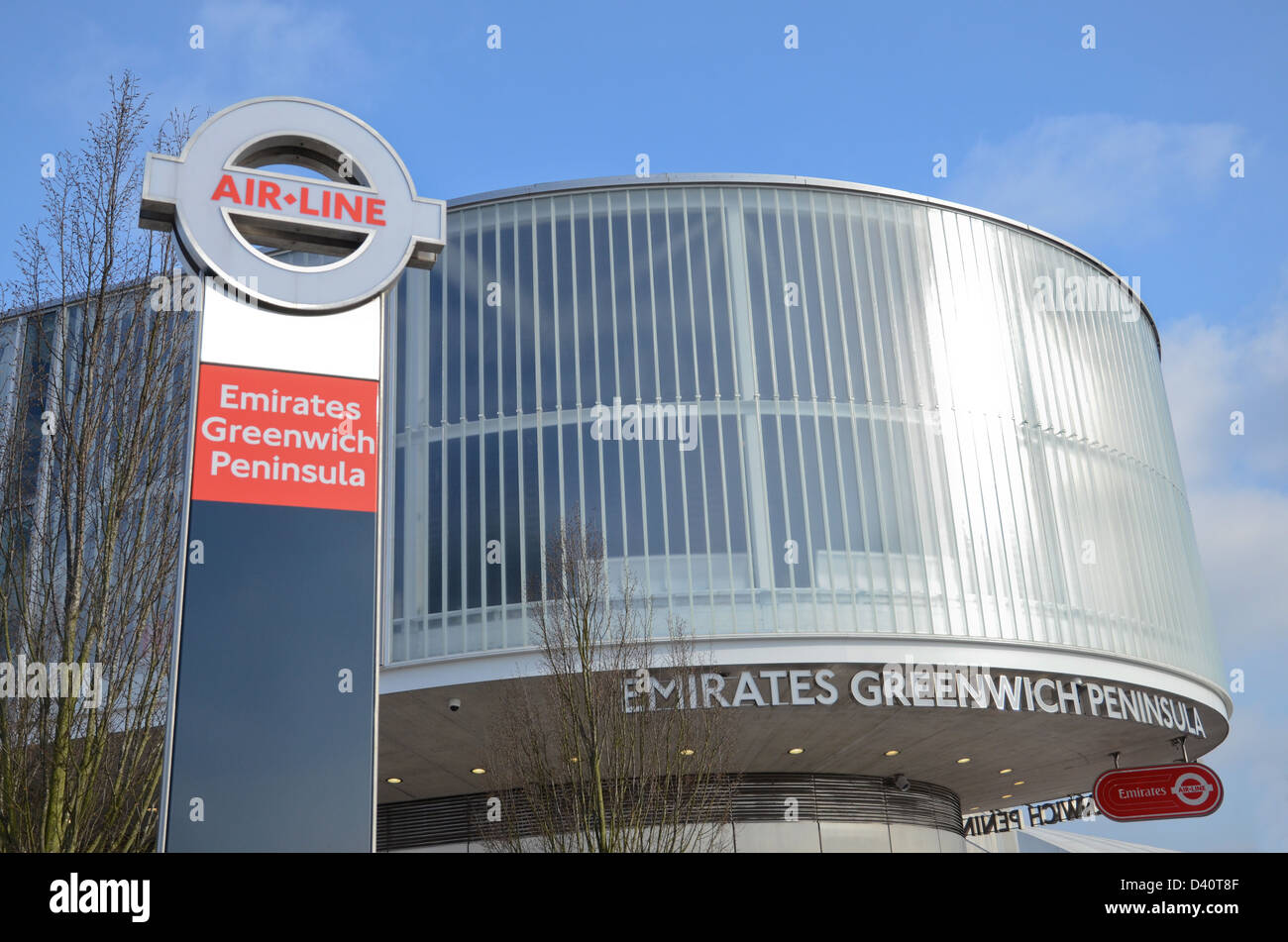 The Emirates AirLine cable car station at Greenwich Peninusla in