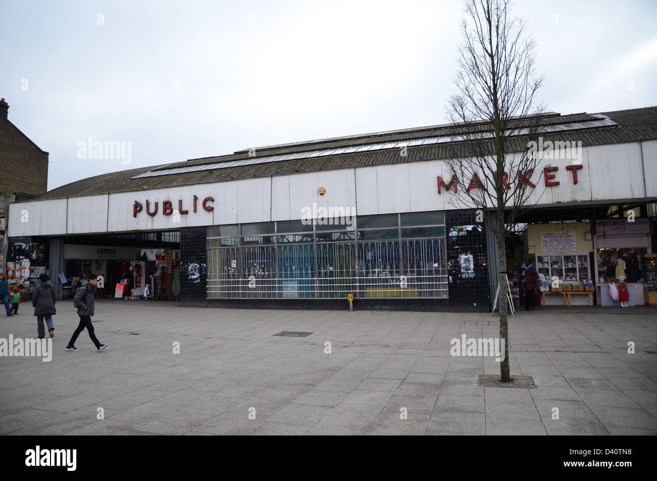 The Public Market at Woolwich in South London. Stock Photo