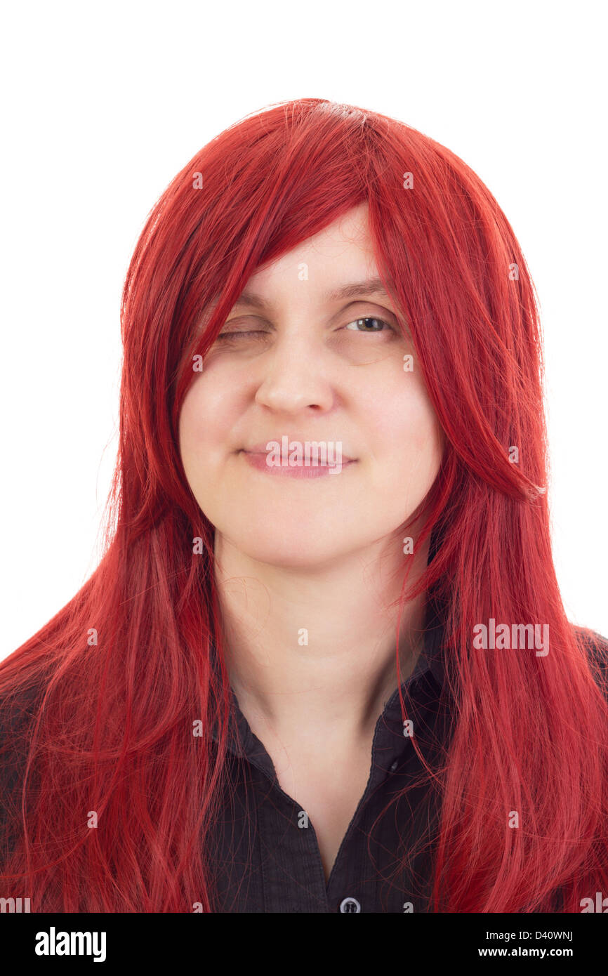 Beautiful woman long red hair hi-res stock photography and images - Alamy