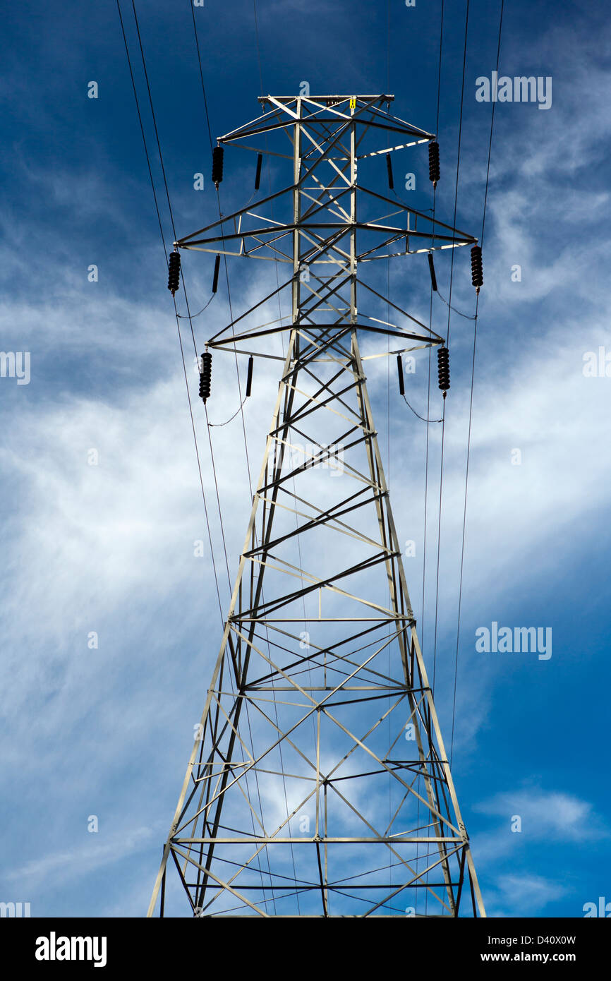 Overhead Transmission Lines High Resolution Stock Photography and