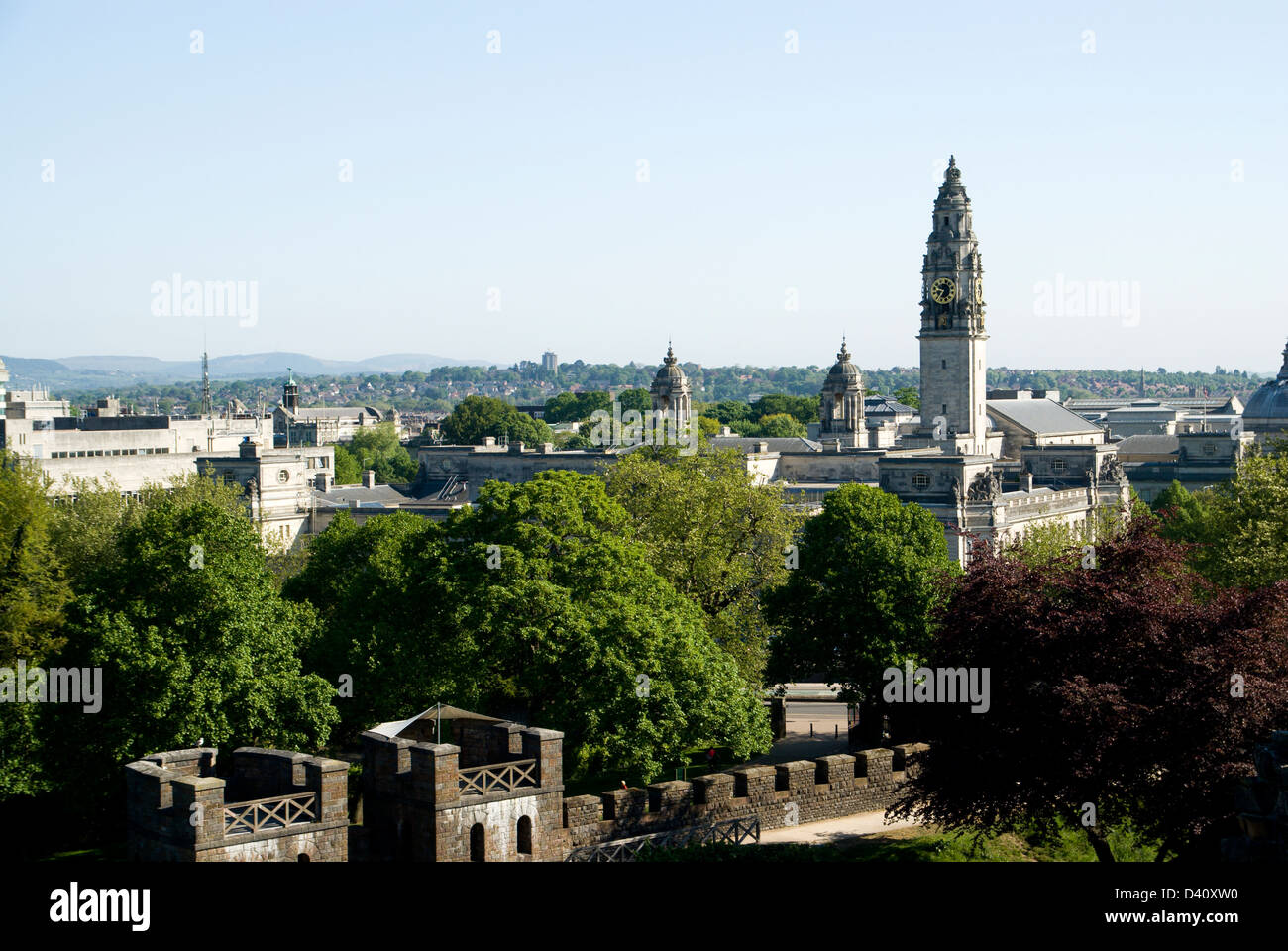 Cardiff castle aerial hi-res stock photography and images - Alamy