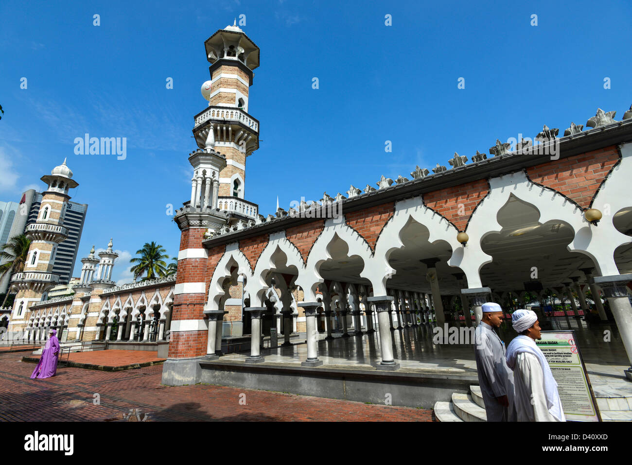 Asia  Malaysia Kuala Lumpur Masjid Jamek Mosque Stock Photo