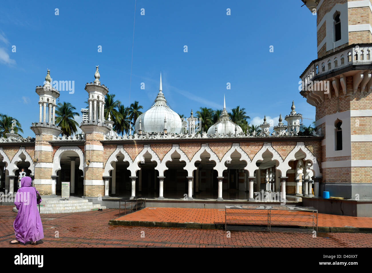 Asia  Malaysia Kuala Lumpur Masjid Jamek Mosque Stock Photo