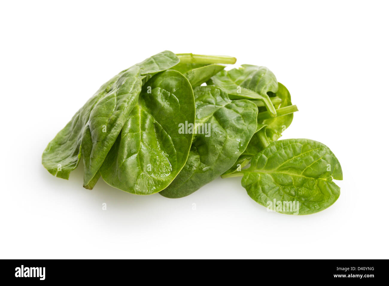 heap of fresh spinach leaves, isolated on white Stock Photo - Alamy