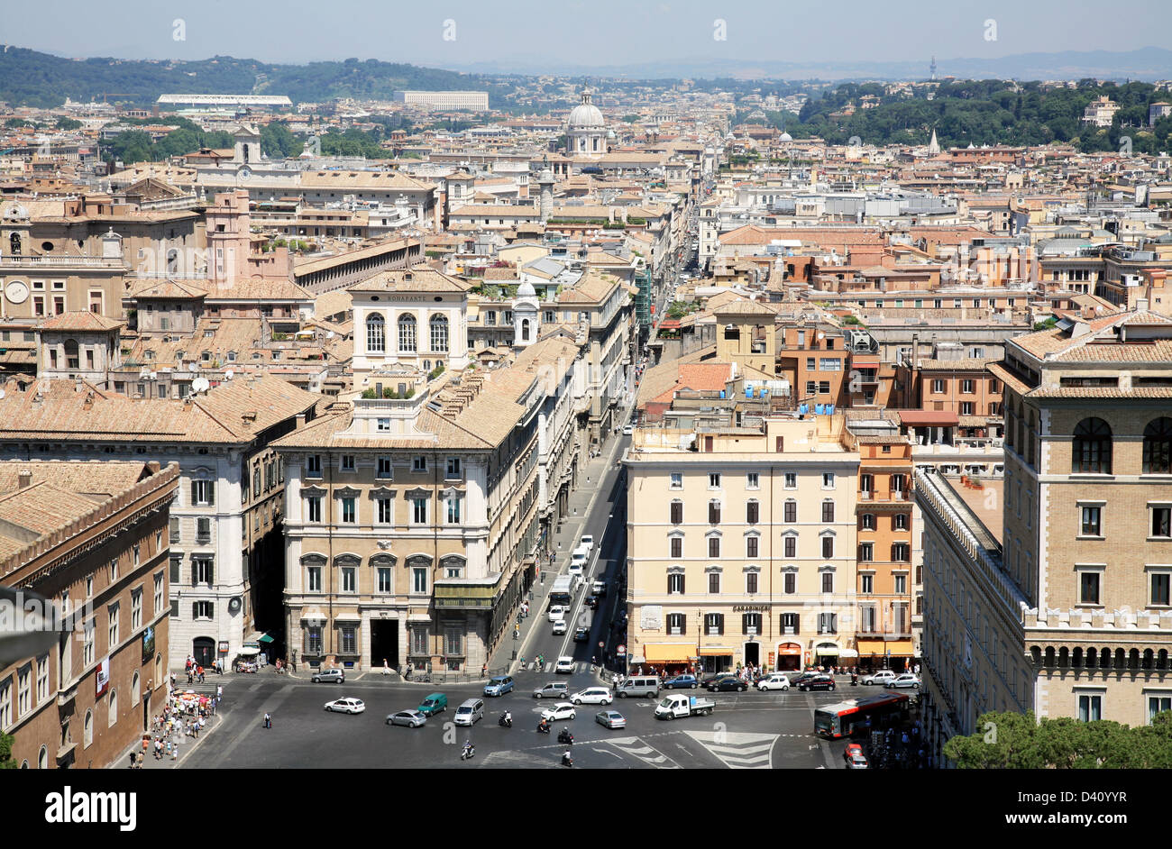 View of Rome in Italy Stock Photo