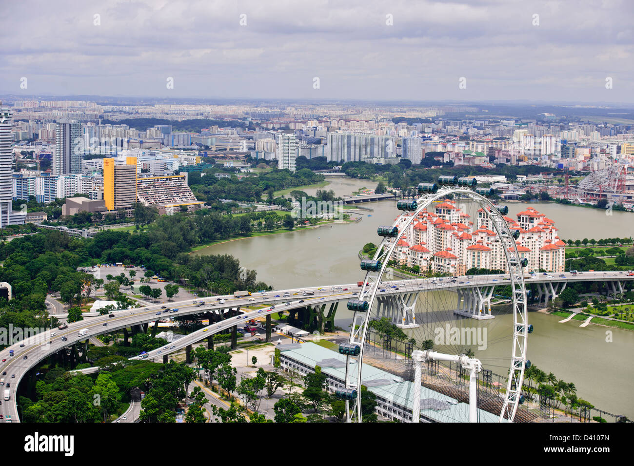 Marina Bay Sands Deck views,Marina reservoir,East Coast Parkway
