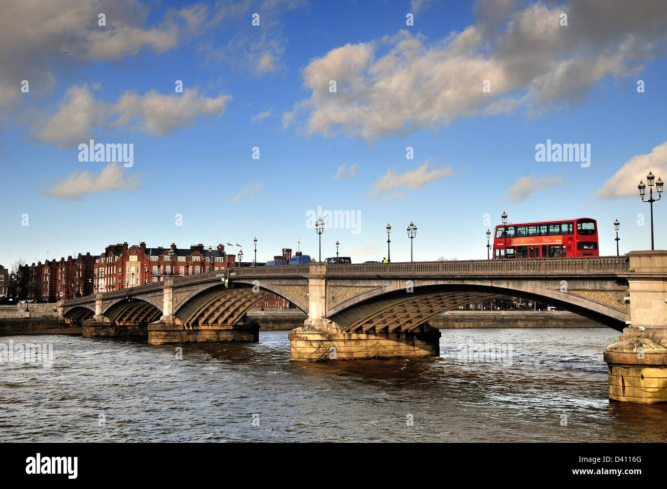 Battersea road bridge and the River Thames London Stock Photo Alamy