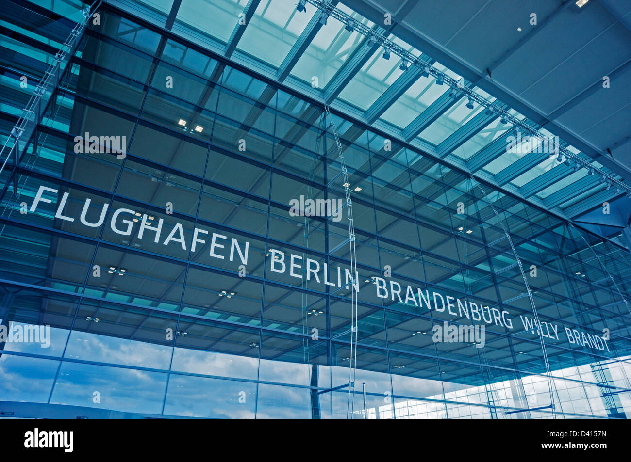 Terminal 1 Airport Berlin Brandenburg Willy Brandt, BER Airport Schoenefeld, Berlin, Germany Stock Photo