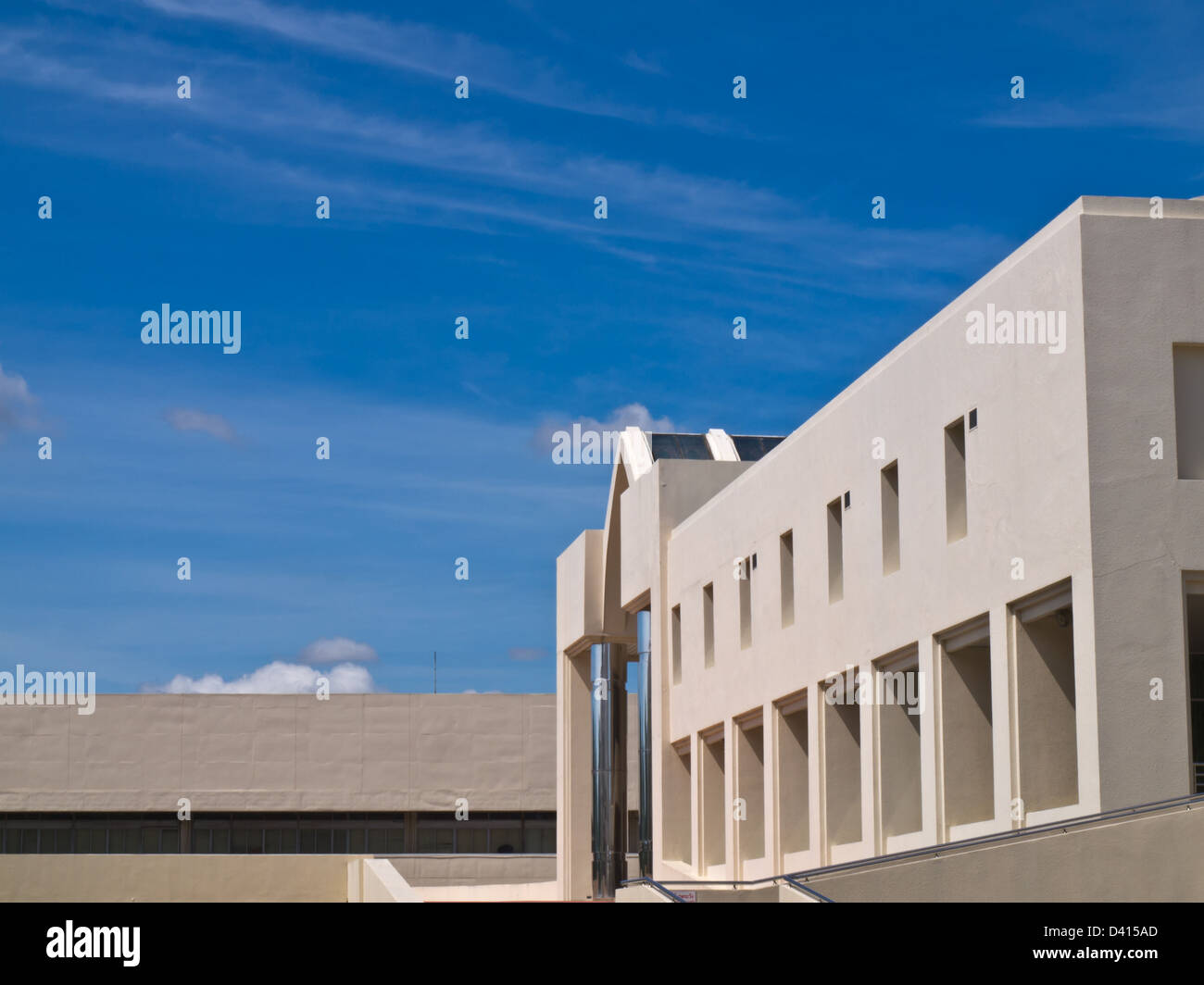 Office building on blue sky Stock Photo - Alamy