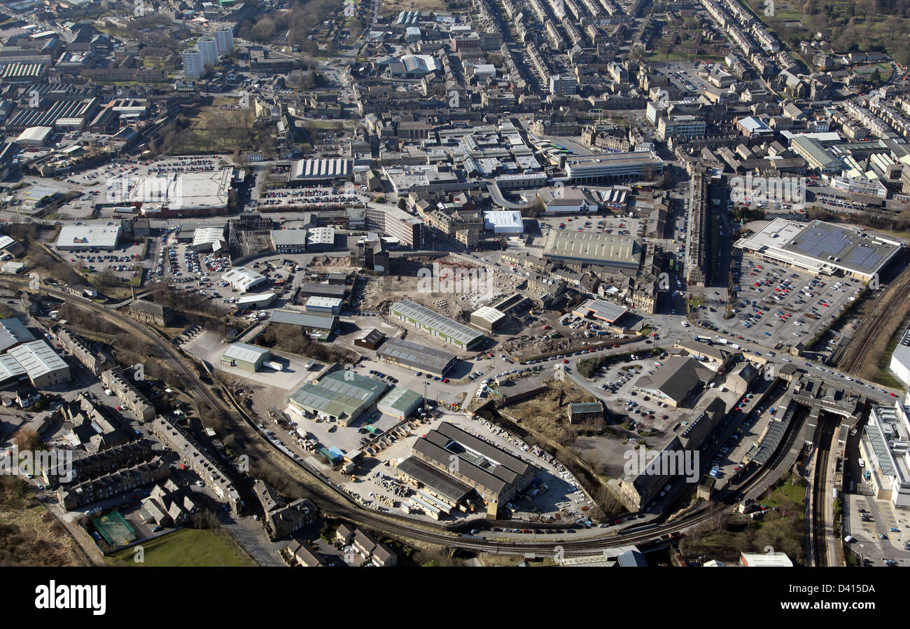 aerial view of Keighley town centre, West Yorkshire Stock Photo - Alamy