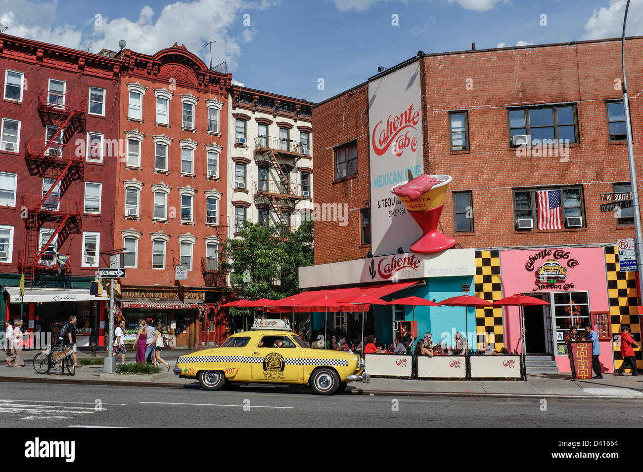 Caliente Cab, Mexican Restaurant, West Village, 7th Ave South, New York Stock Photo