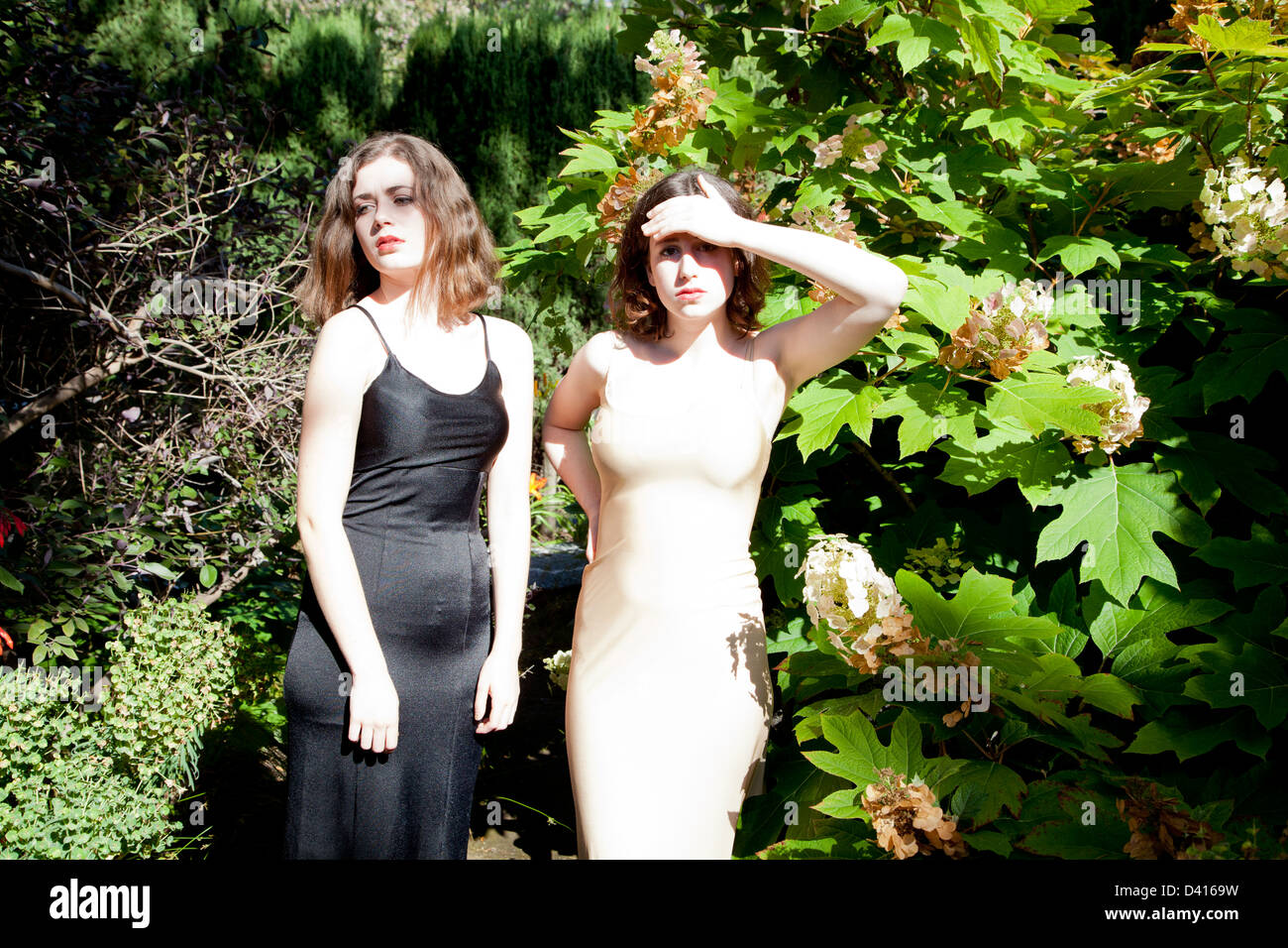 Portrait of Two Girls Stock Photo