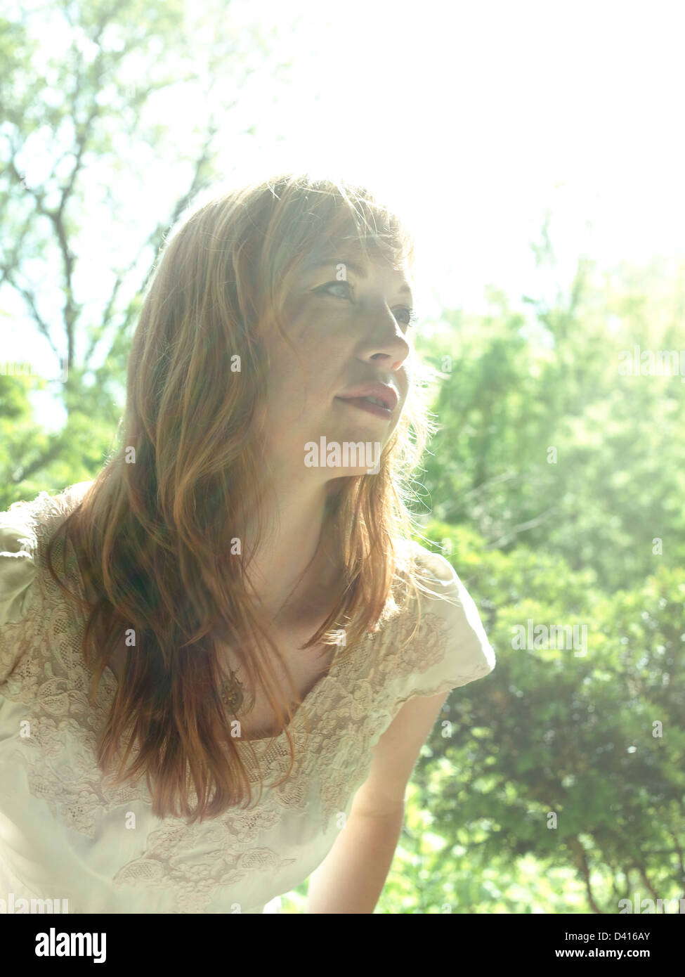 Portrait of a Red Head Stock Photo