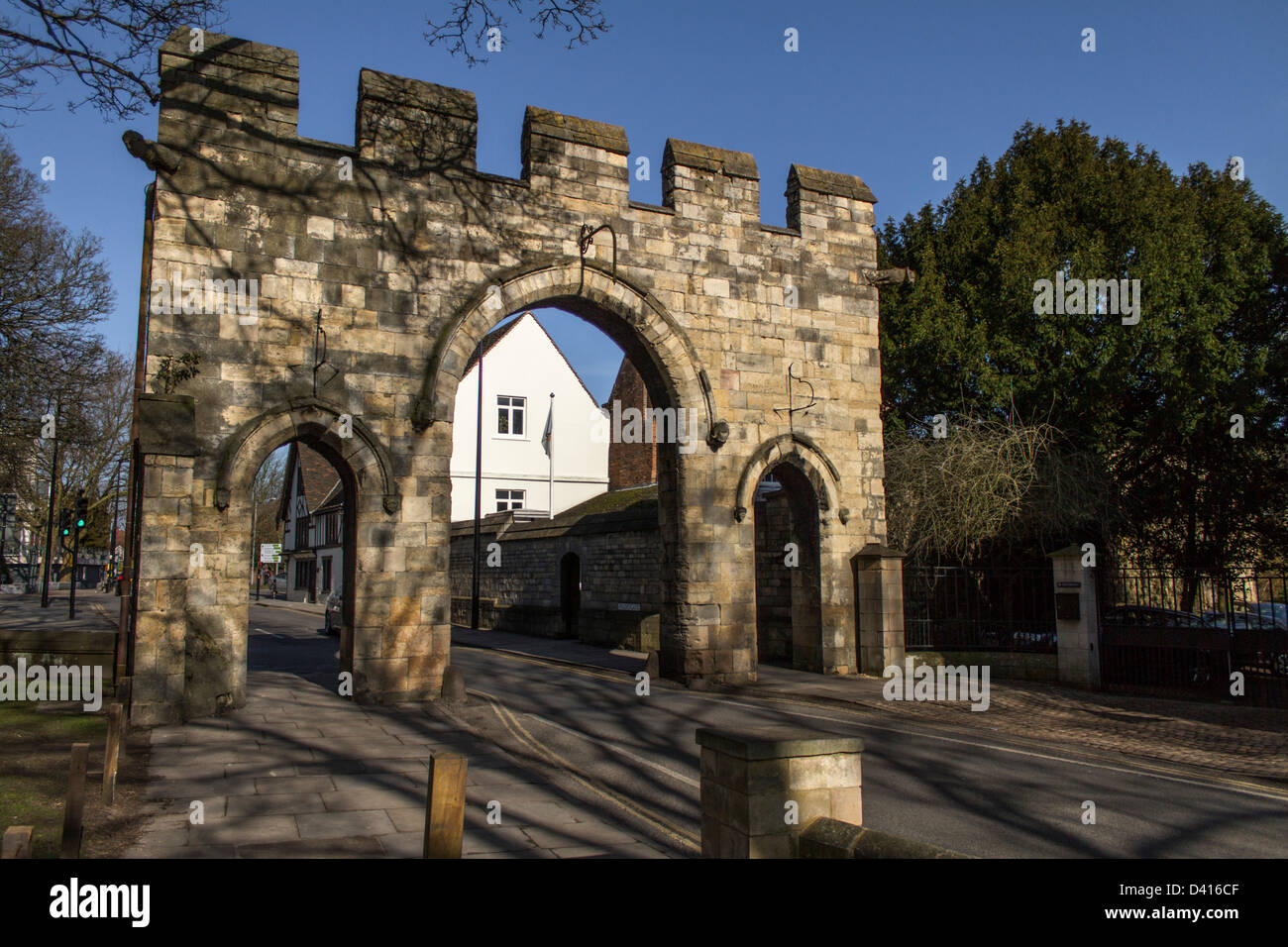 Priory Gate Lincoln Stock Photo