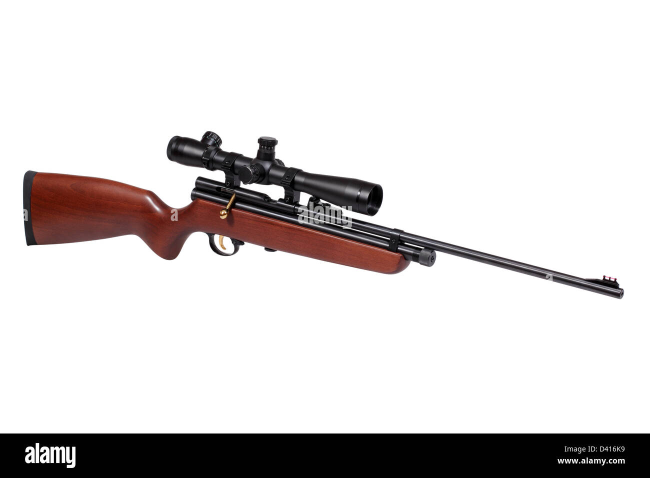 Air rifle with riflescope Stock Photo Alamy