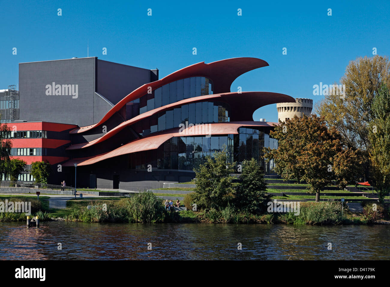 Hans Otto Theater in Potsdam, architect Gottfried Boehm, Germany Stock Photo