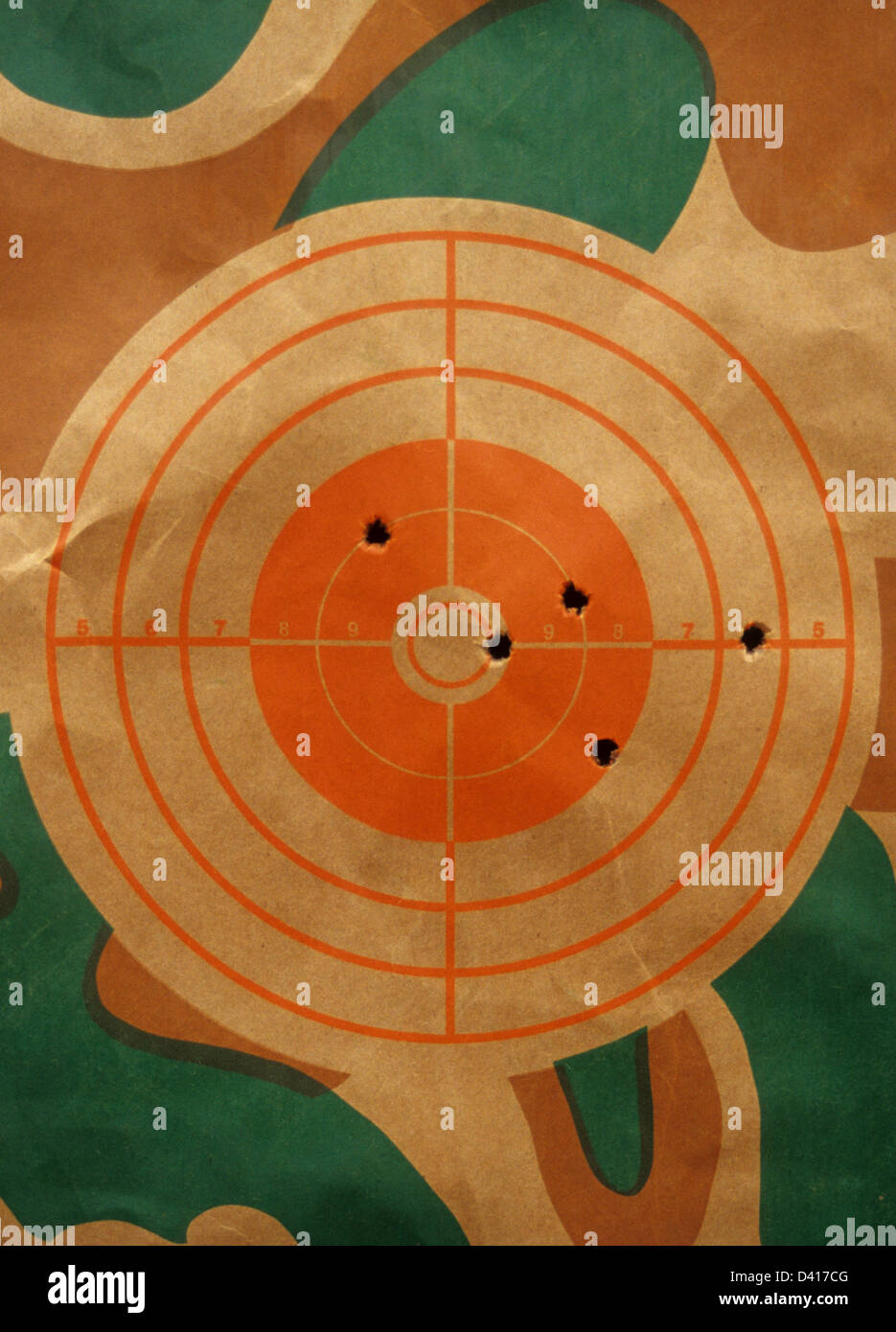A rifle target used by deer hunters for sighting in their rifles before