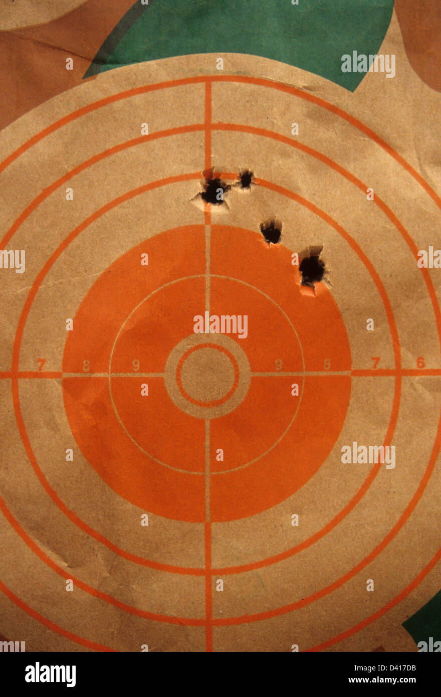 A rifle target used by deer hunters for sighting in their rifles before