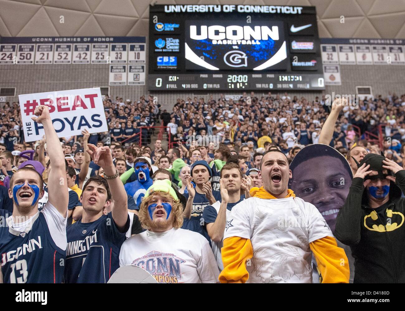 Feb. 27, 2013 - Storrs, CT, USA - Wednesday February 27, 2013: Husky ...