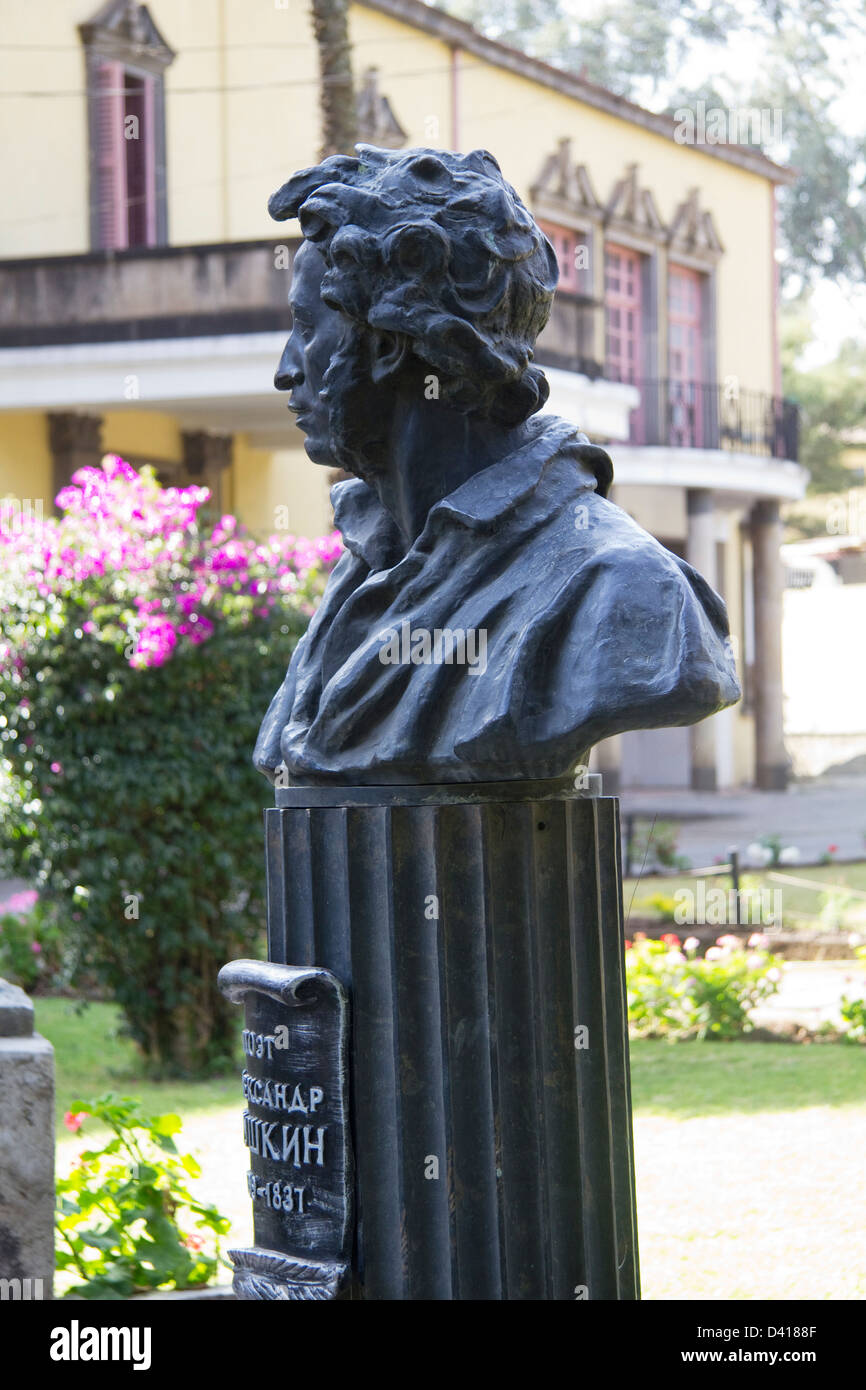 Statue of Alexander Pushkin outside the National Museum of Ethiopia