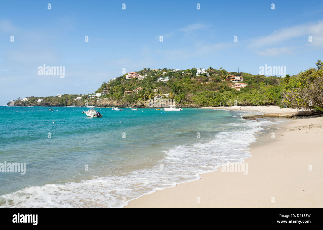 Hull Bay beach scene on island of St Thomas in US Virgin Islands USVI Stock Photo