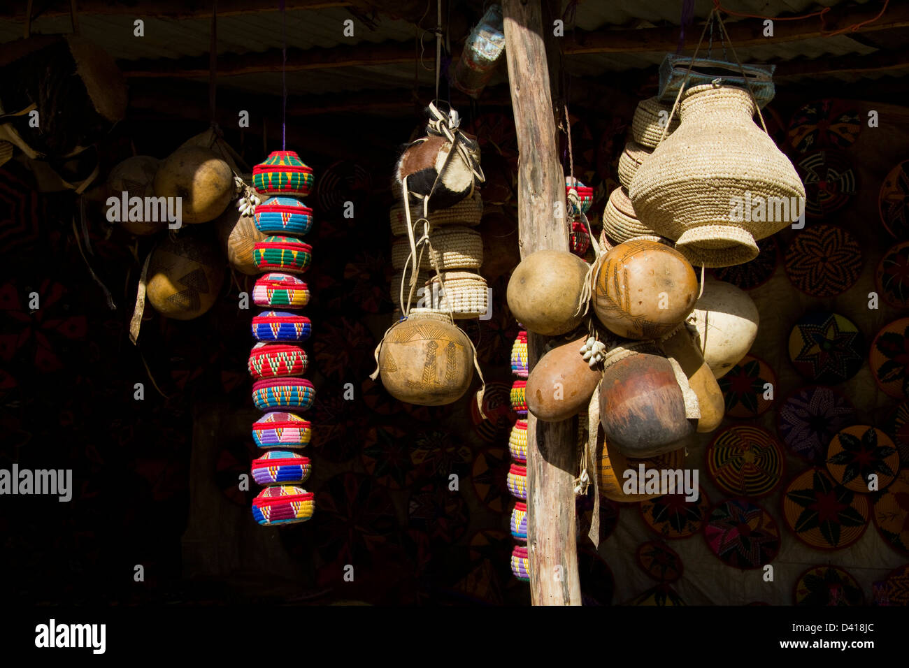 Gift shop at the Northern Stelae Park, Axum, Ethiopia Stock Photo Alamy