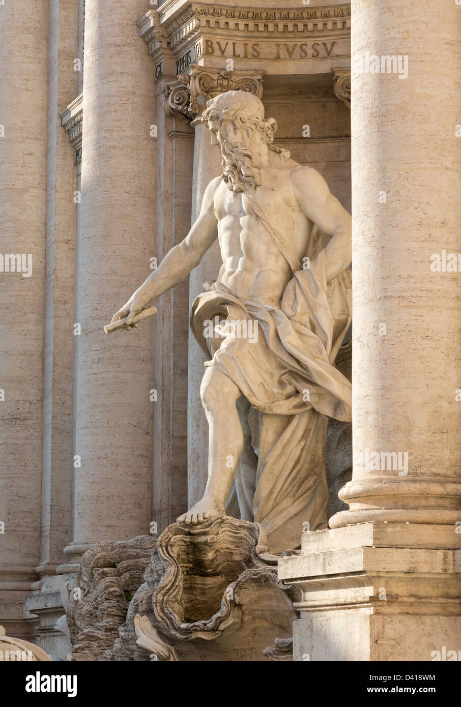 Details of statues in Trevi fountain in Rome Italy Stock Photo