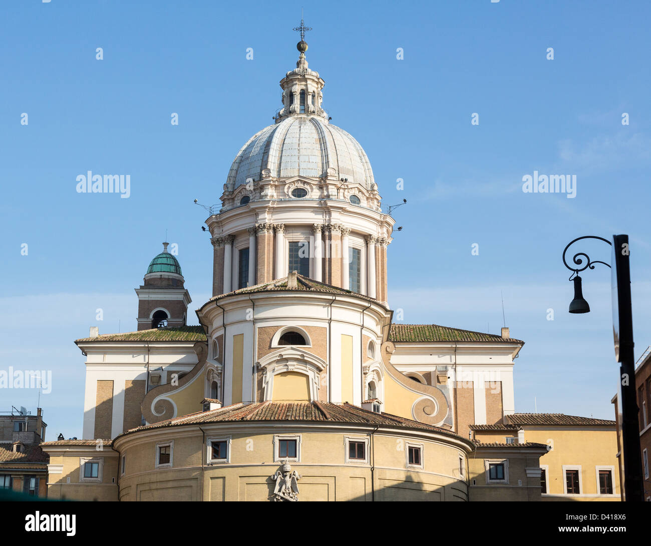 Detail of dome on church of San Carlo al Corso in Rome Italy Stock Photo