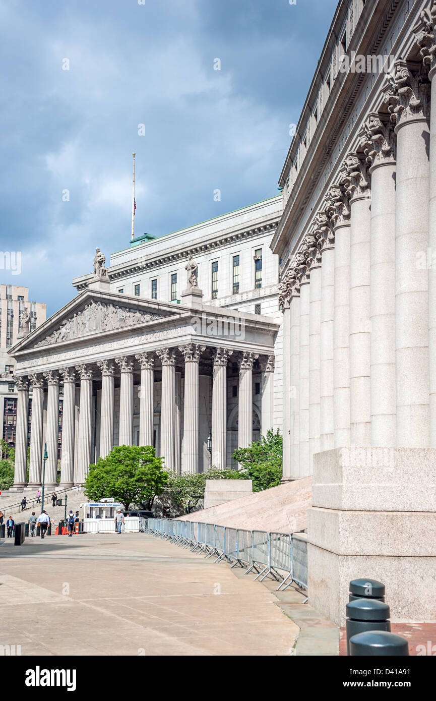 The New York Supreme Court and the US Court House in New York City Stock Photo