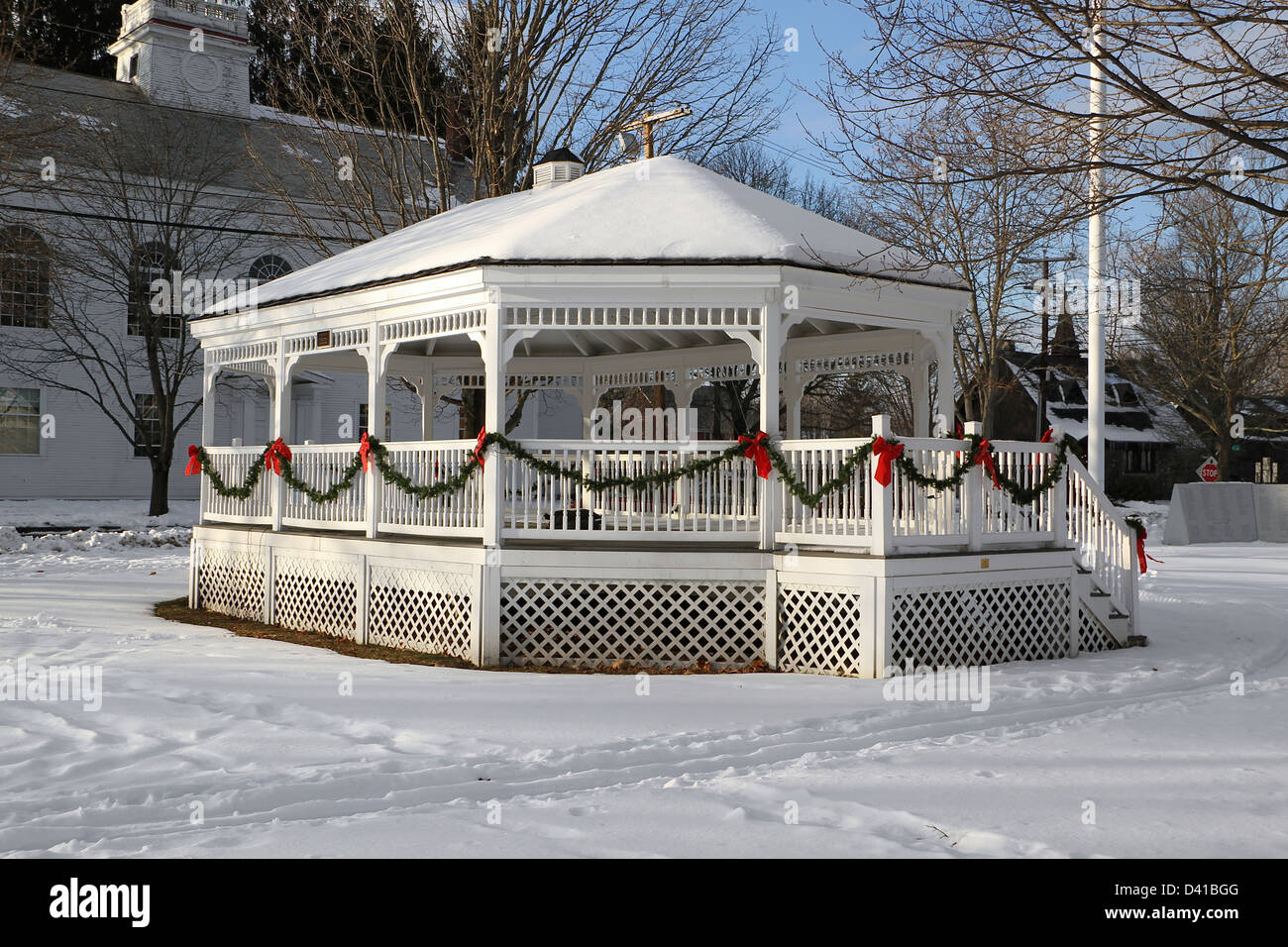 Bandstand in the town of Walpole, New Hampshire Stock Photo