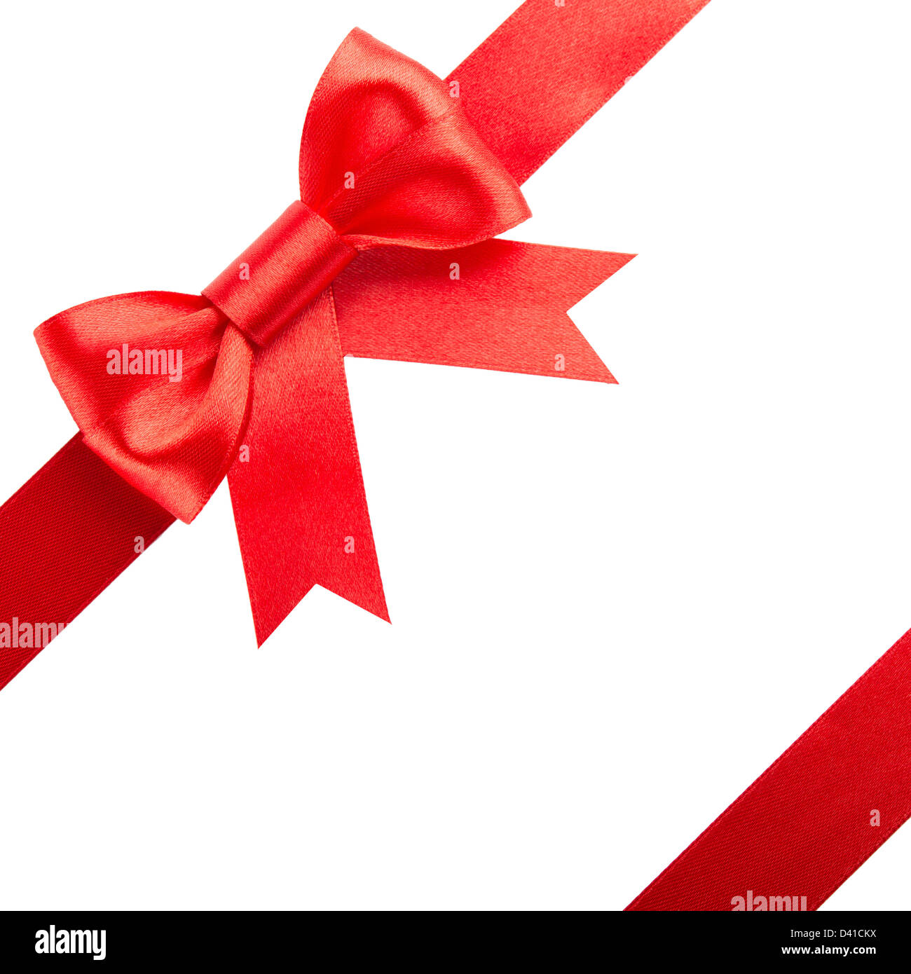 Red bow and ribbons isolated on white background Stock Photo - Alamy