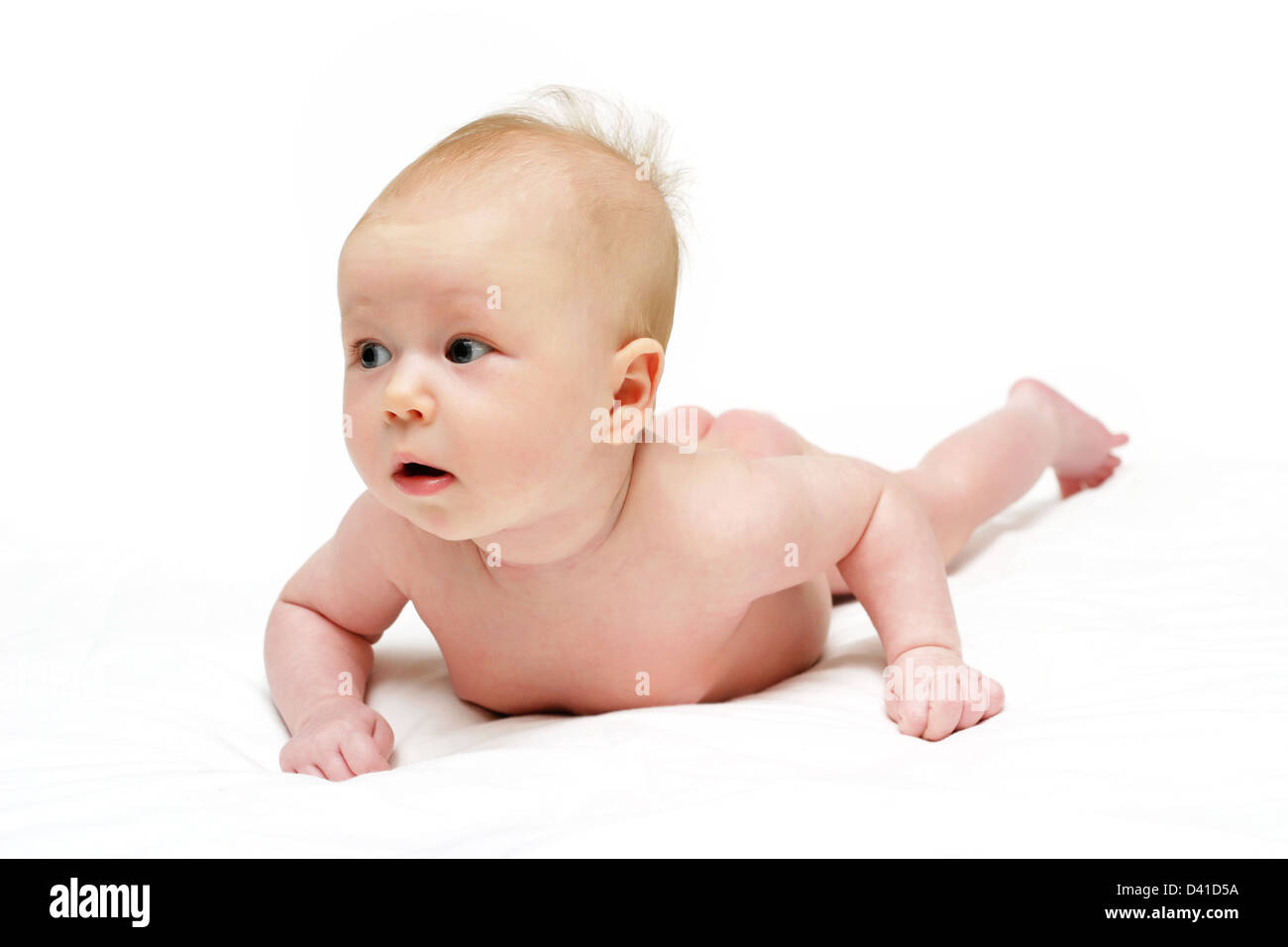 Bright Picture Of Crawling Baby Stock Photo - Alamy