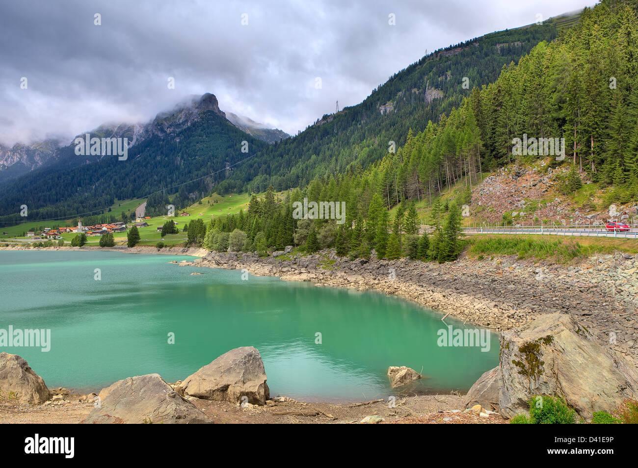 Small lake among hills hi-res stock photography and images - Alamy