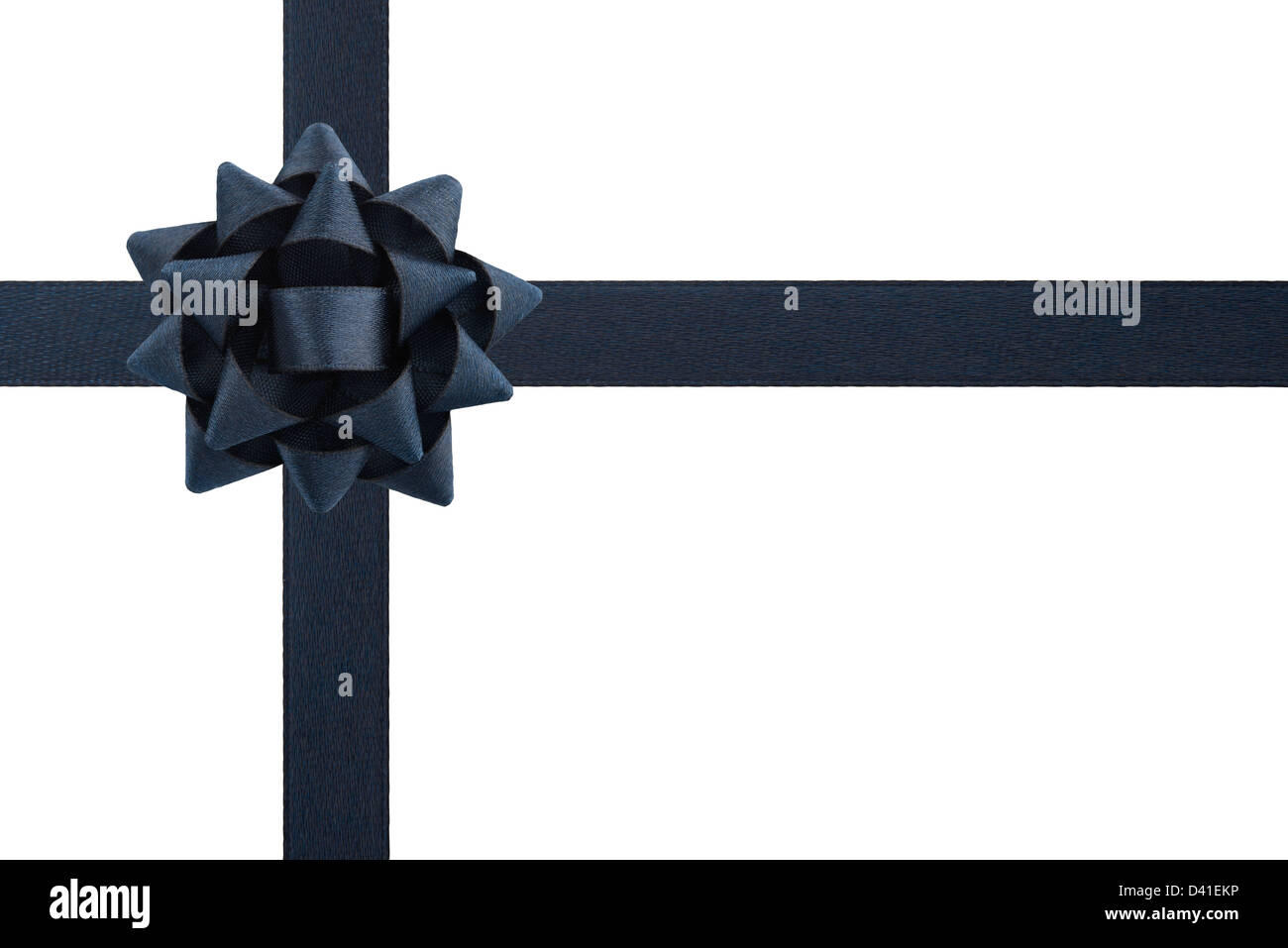 Black bow and ribbons isolated on white background Stock Photo - Alamy