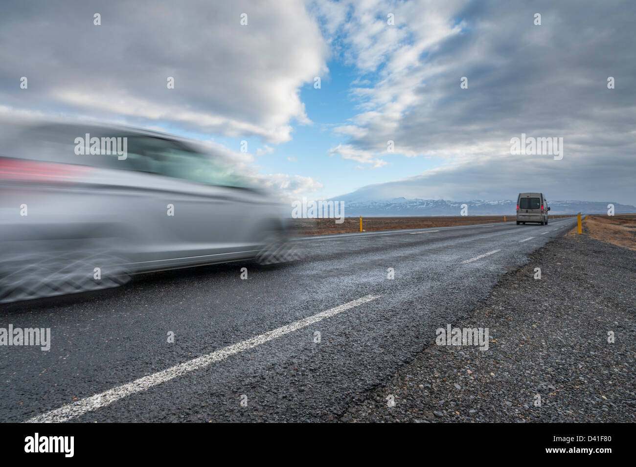 Car driving on road iceland hi-res stock photography and images - Alamy