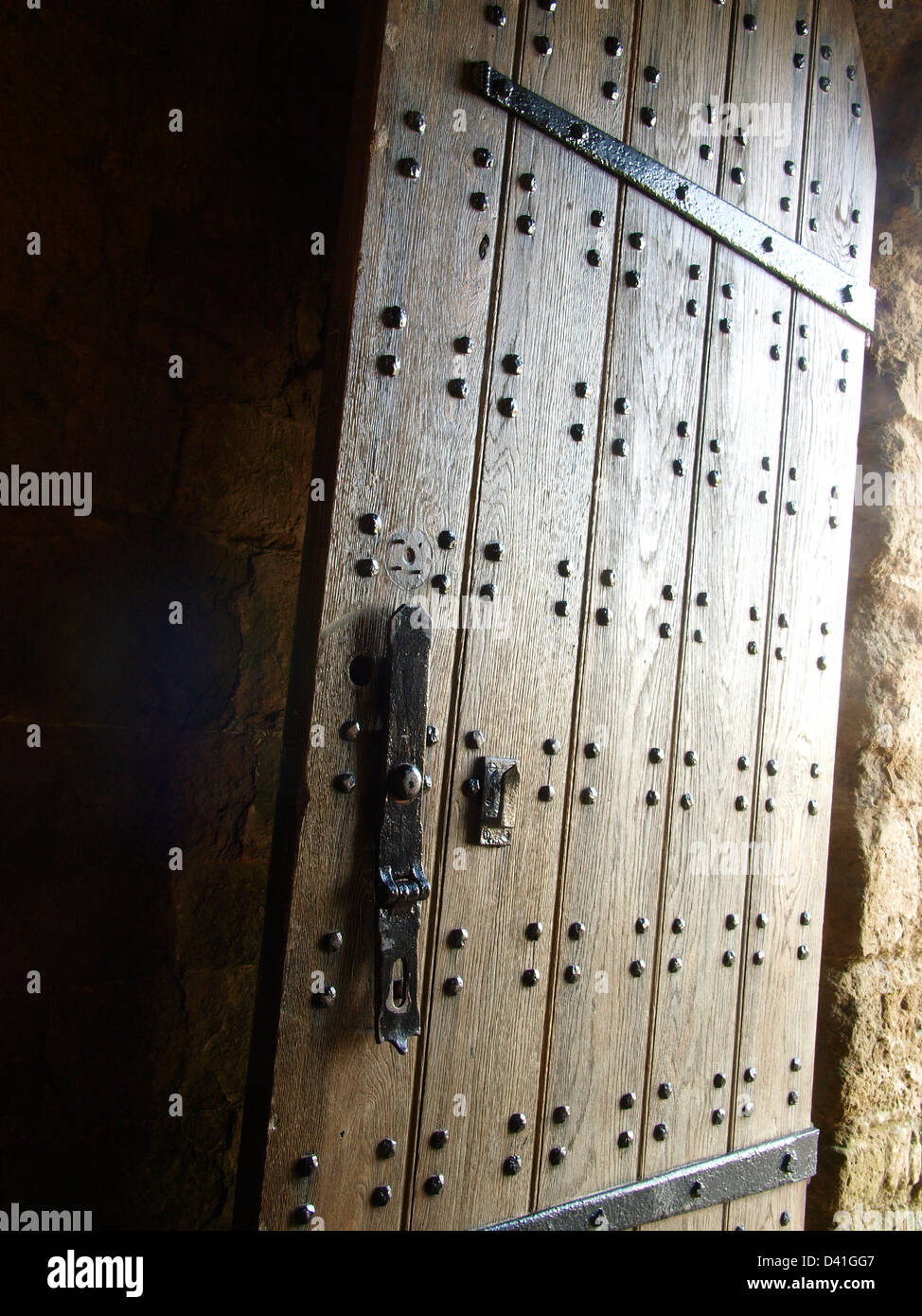 Old Oak Wooden Studded Door High Resolution Stock Photography and ...