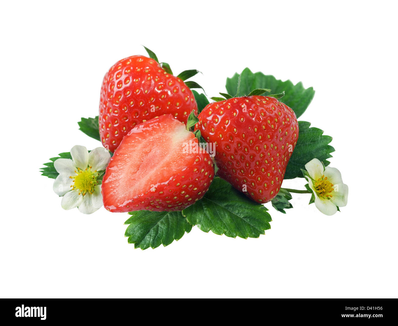 Fresh strawberry isolated on a white background Stock Photo - Alamy