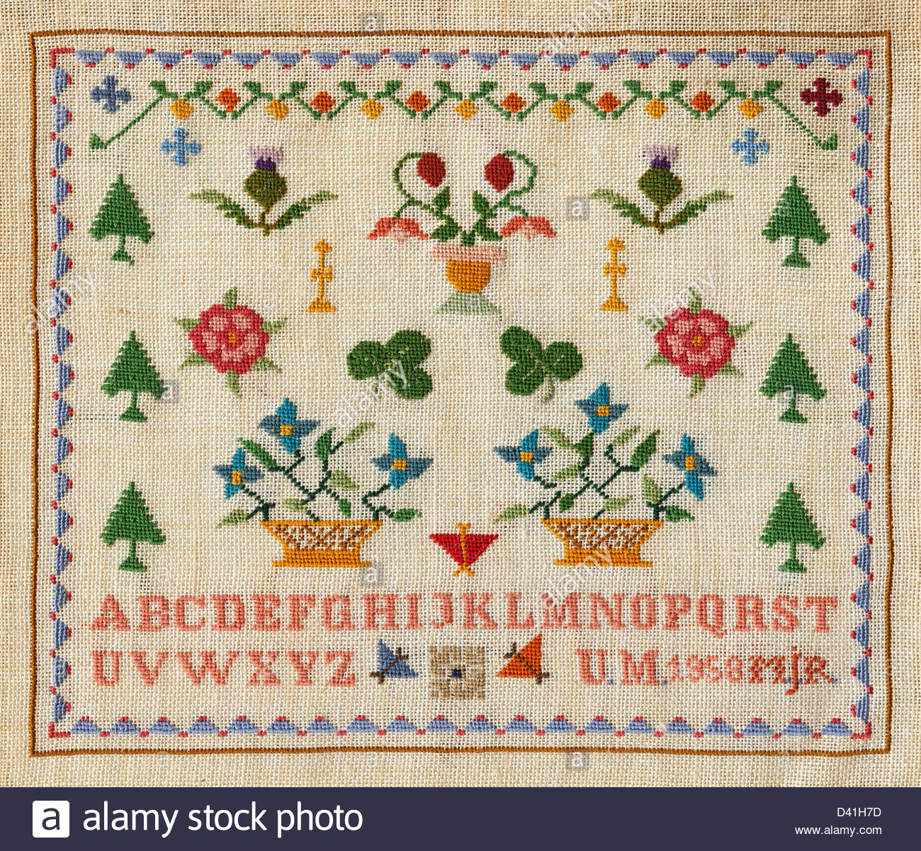 Embroidery Alphabet High Resolution Stock Photography and Images Alamy
