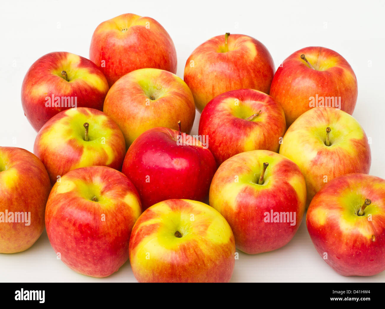 Red apples isolated on white background Stock Photo