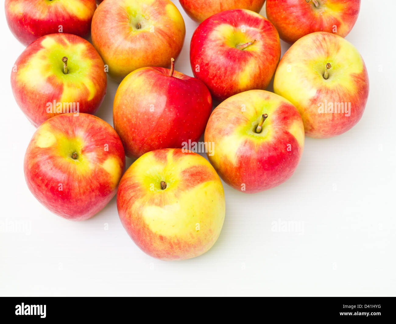 Red apples isolated on white background Stock Photo